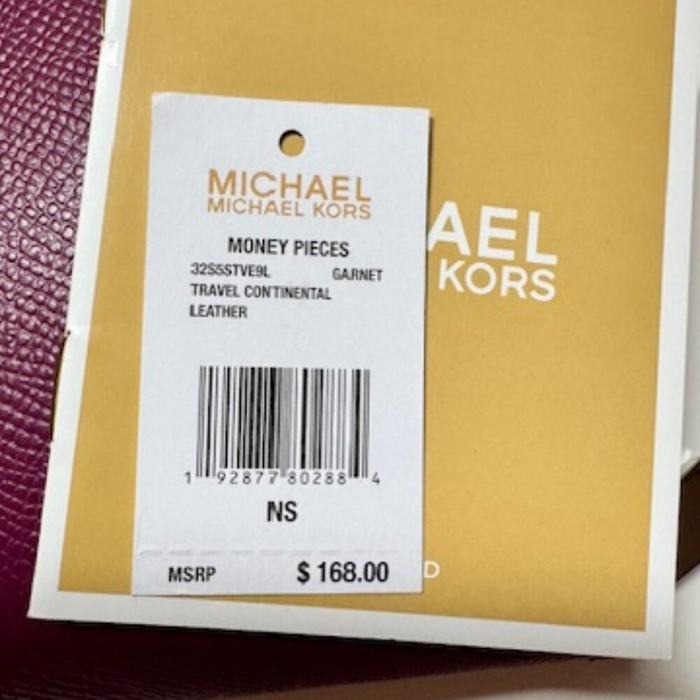 Michael Kors Money Pieces Travel Continental Wallet - Garnet - Picture 8 of 8